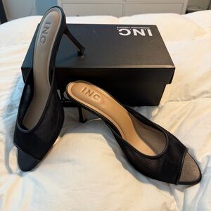 I.N.C. International Concepts Women's Alissa Slide Dress Sandals peep toe heels.